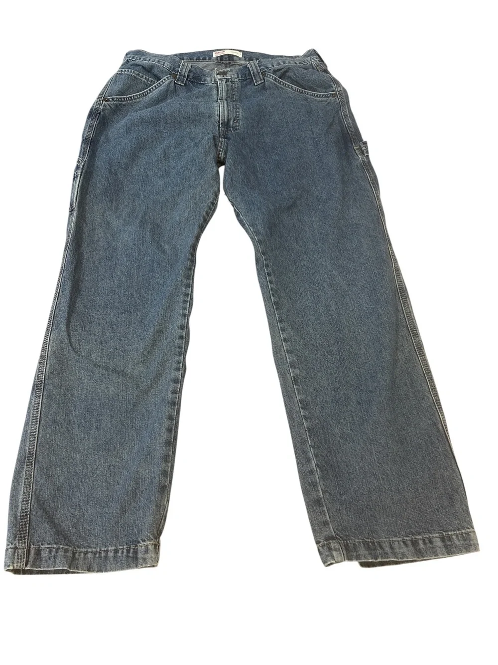 Signature Levi Strauss Carpenter mens Jeans 36x31.5  Workwear Baggy Utility blue